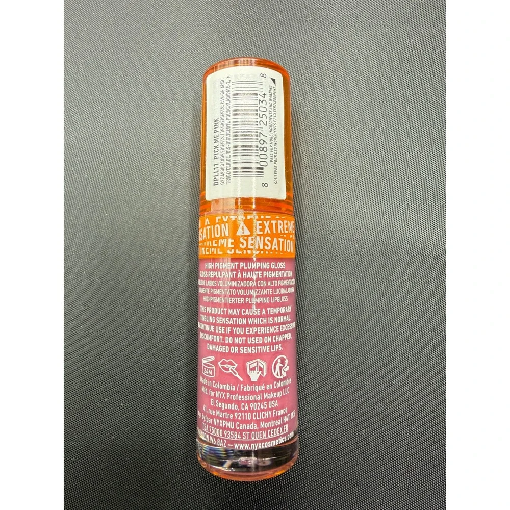 NWT NYX Duck Plump High Pigment Plumping Gloss Women Pick Me Pink 0.23oz 7mL